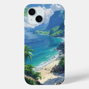 Prachtig tropisch strand iPhone 15 case