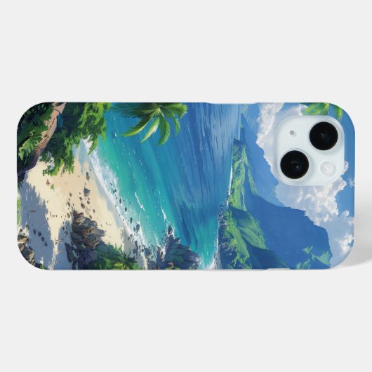Prachtig tropisch strand Case-Mate iPhone case (Achterkant (horizontaal))