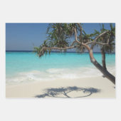Prachtig tropisch strand in het zeeparadijs inpakpapier vel (Voorkant 3)