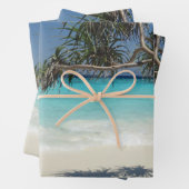 Prachtig tropisch strand in het zeeparadijs inpakpapier vel (In situ)