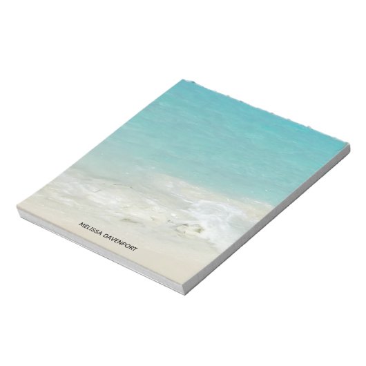 Prachtig tropisch strand in het zeeparadijs notitieblok (Linkerzijde)