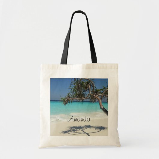 Prachtig tropisch strand in het zeeparadijs tote bag (Voorkant)