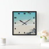 Prachtig tropisch strand in het zeeparadijs vierkante klok (Huis)