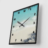 Prachtig tropisch strand in het zeeparadijs vierkante klok (Hoek)