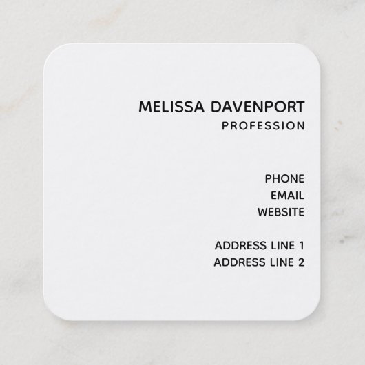 Prachtig tropisch strand in het zeeparadijs vierkante visitekaartje (Achterkant)