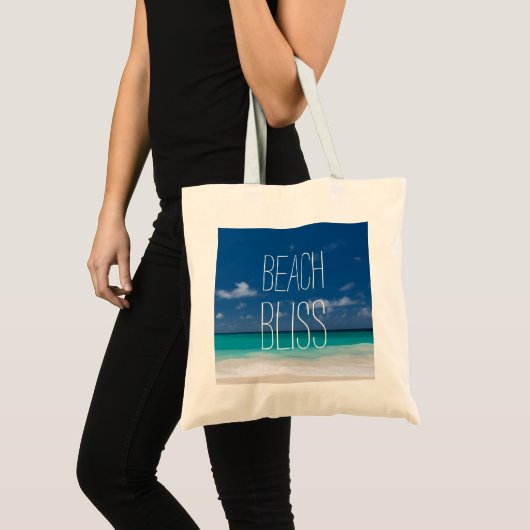 Prachtig tropisch strand tote bag (Voorkant (product))