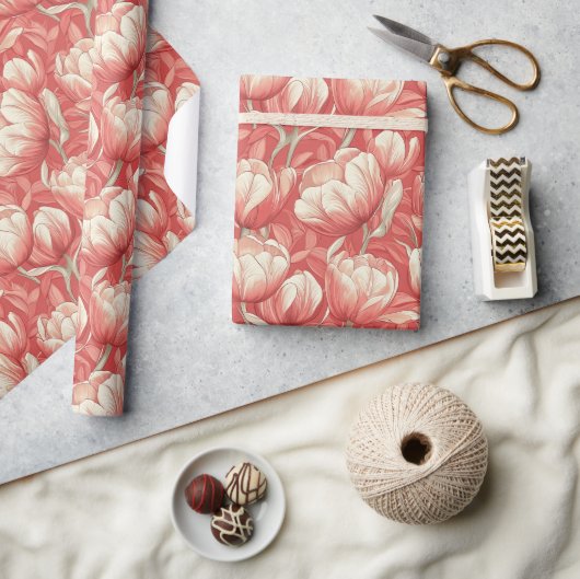 Prachtig Tropisch Tulp Inpakpapier (Crafts)