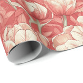 Prachtig Tropisch Tulp Inpakpapier (Rol Hoek)