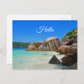 Prachtig Tropisch Zee met een Rocky Beach Briefkaart (Voorkant / Achterkant)