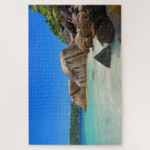 Prachtig Tropisch Zee met een Rocky Beach Legpuzzel (Verticaal)