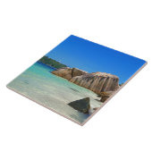 Prachtig Tropisch Zee met een Rocky Beach Tegeltje (Zijkant)