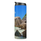 Prachtig Tropisch Zee met een Rocky Beach Thermosbeker (Geroteerd rechts)