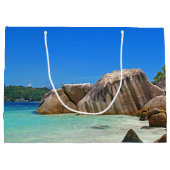 Prachtig tropisch Zee met rotskoverkusten Groot Cadeauzakje (Achterkant)