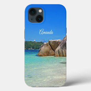 Prachtig tropisch Zee met rotskoverkusten iPhone 13 Hoesje