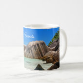 Prachtig tropisch Zee met rotskoverkusten Koffiemok (Voorkant rechts)