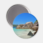 Prachtig tropisch Zee met rotskoverkusten Magneet (Voorkant / Achterkant)