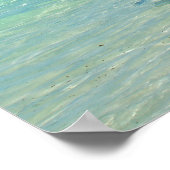 Prachtig tropisch Zee met rotskoverkusten Poster (Hoek)