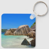Prachtig tropisch Zee met rotskoverkusten Sleutelhanger (Achterkant)