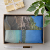 Prachtig tropisch Zee met rotskoverkusten Tissuepapier (Geschenk)