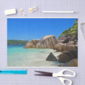 Prachtig tropisch Zee met rotskoverkusten Tissuepapier (Craft)