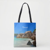 Prachtig tropisch Zee met rotskoverkusten Tote Bag (Voorkant)