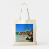 Prachtig tropisch Zee met rotskoverkusten Tote Bag (Achterkant)