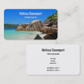 Prachtig tropisch Zee met rotskoverkusten Visitekaartje (Voorkant / Achterkant)