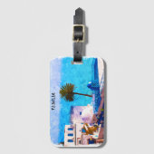 Prachtig Tunesië Panorama Uitzicht Bagagelabel (Voorkant (verticaal))