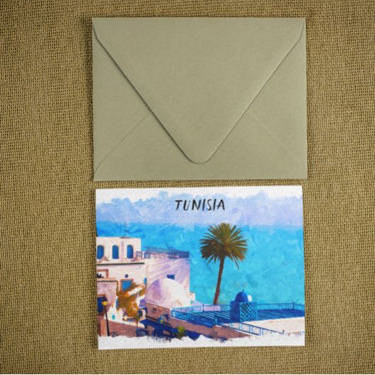 Prachtig Tunesië Panorama Uitzicht Briefkaart