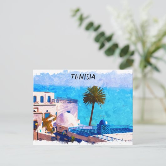 Prachtig Tunesië Panorama Uitzicht Briefkaart (Staand voorkant)