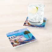 Prachtig Tunesië Panorama Uitzicht Glazen Onderzetter (Schuin)