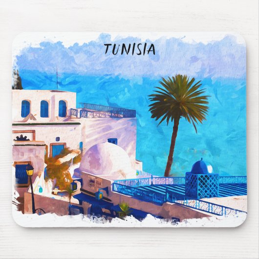 Prachtig Tunesië Panorama Uitzicht Muismat (Voorkant)