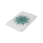 Prachtig turquoise mandala design badmat (Gekanteld)