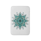 Prachtig turquoise mandala design badmat (Voorkant Verticaal)