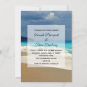 Prachtig Turquoise Zee Tropical Photo Wedding Kaart (Voorkant)
