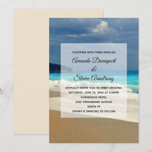 Prachtig Turquoise Zee Tropical Photo Wedding Kaart