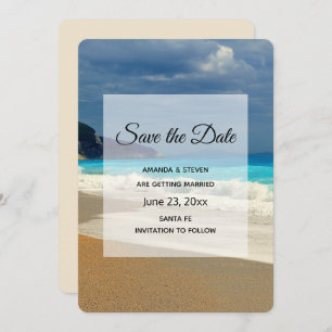 Prachtig Turquoise Zee Tropical Photo Wedding Save The Date