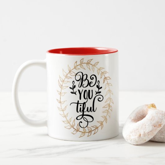Prachtig Tweekleurige Koffiemok (Met donut)