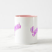 prachtig tweekleurige koffiemok (Center)