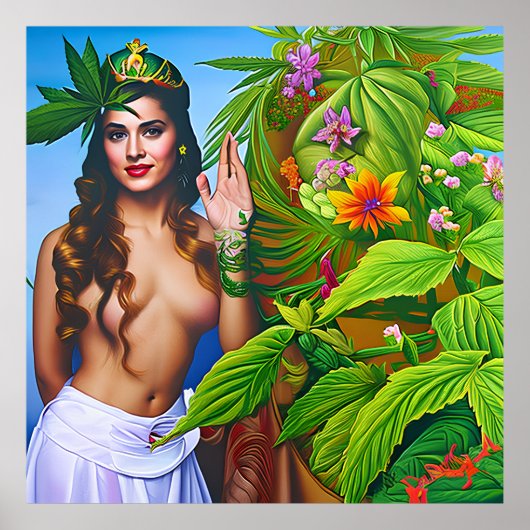 Prachtig uit de wereld dromen kosmische wiedgodin poster (Voorkant)