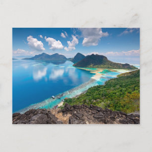 Prachtig Uitzicht   Bovenkant van het eiland Bohey Briefkaart