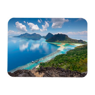 Prachtig Uitzicht   Bovenkant van het eiland Bohey Magneet