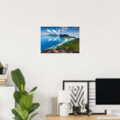 Prachtig Uitzicht | Bovenkant van het eiland Bohey Poster (Thuiskantoor)