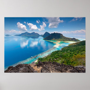 Prachtig Uitzicht   Bovenkant van het eiland Bohey Poster