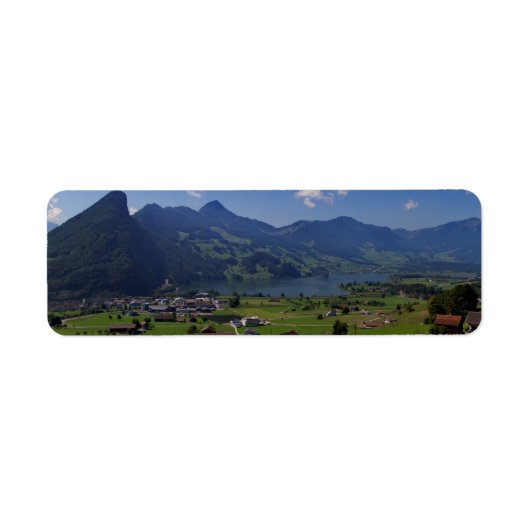 Prachtig uitzicht op de regio Luzern Etiket (Voorkant)