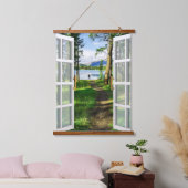 Prachtig uitzicht op Lakeview Hangend Wandkleed (Slaapkamer)