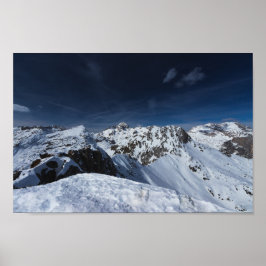 Prachtig uitzicht uit de berg Viševnik, Slovenië Poster