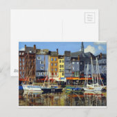 Prachtig Uitzicht van de Zeilboten in Honfluere Ha Briefkaart (Voorkant / Achterkant)