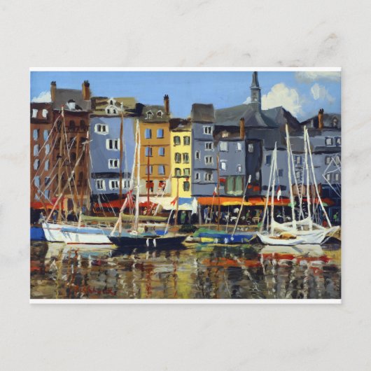 Prachtig Uitzicht van de Zeilboten in Honfluere Ha Briefkaart (Voorkant)