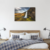 Prachtig Uitzicht van het landschap van Seljalands Canvas Afdruk (Insitu (Slaapkamer))